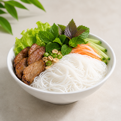 A bowl of bún noodles.
