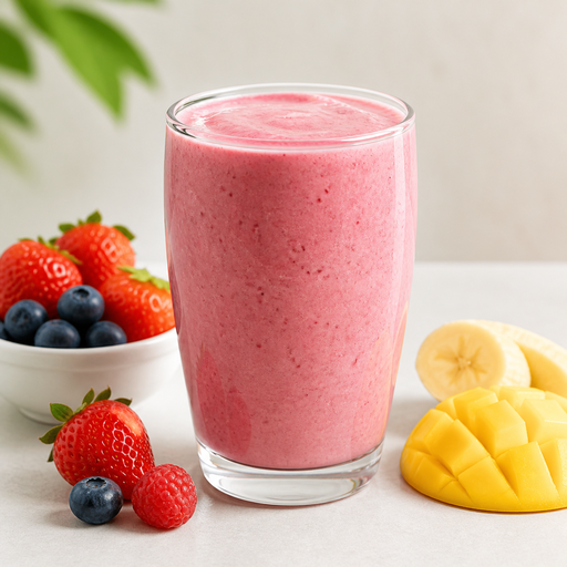 A fruit smoothie.